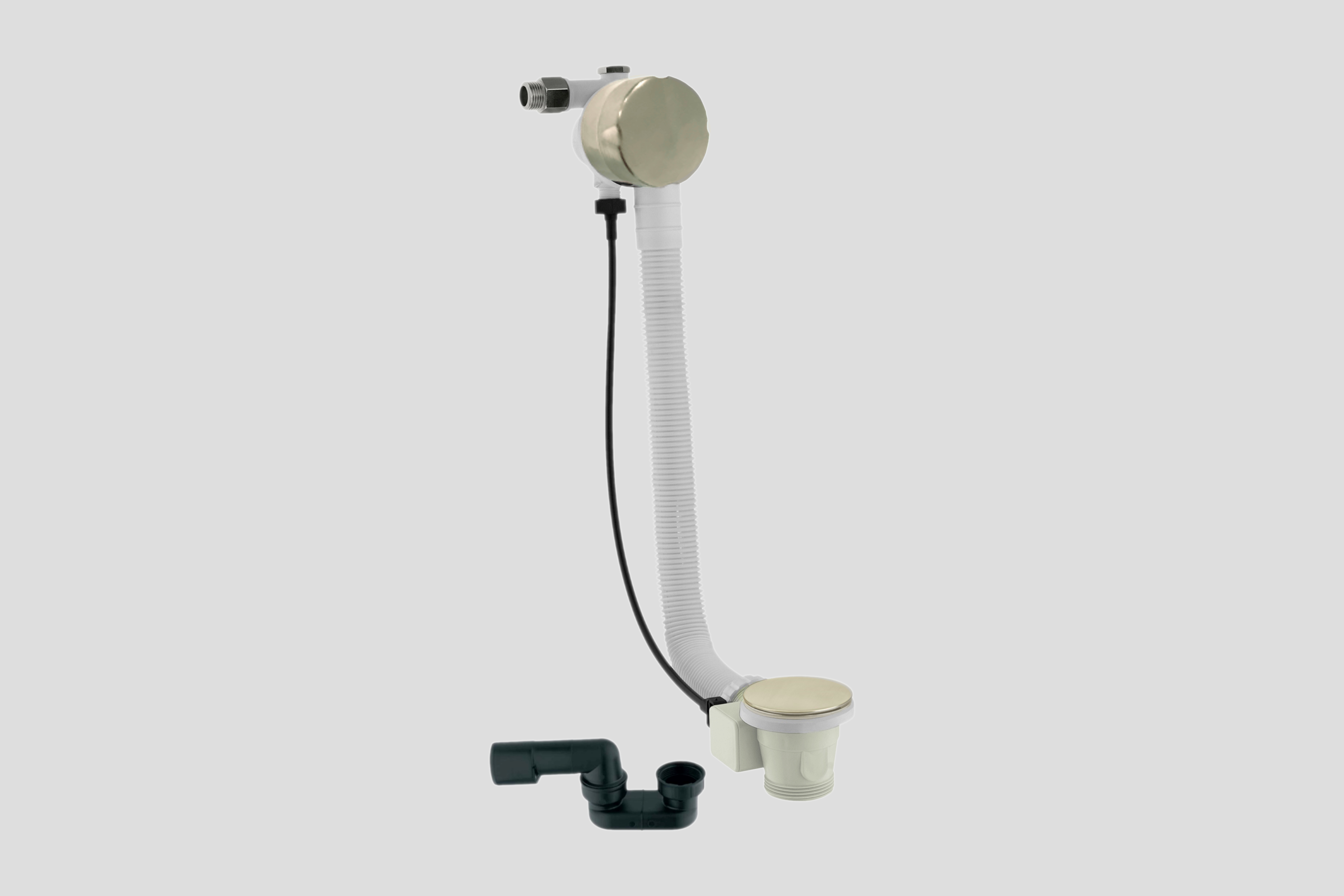 Lagoo Garda Badoverloop en vulcombinatie m. clickplug en sifon G6121PG Brushed Champagne PVD