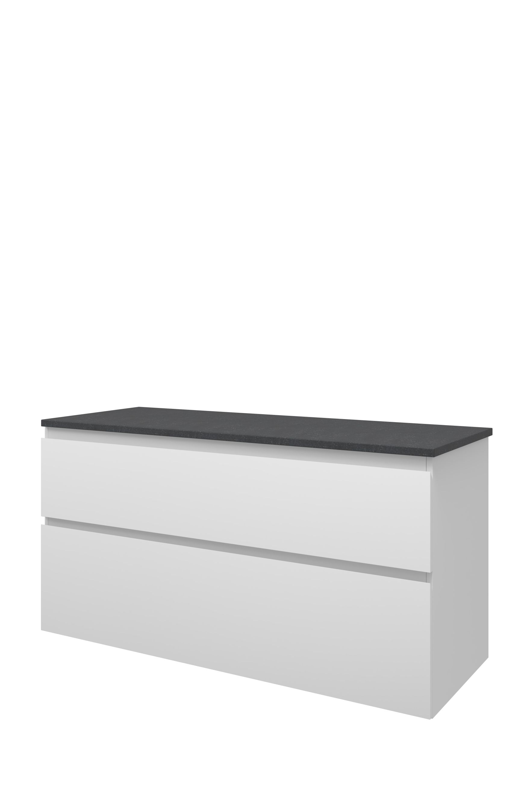 Proline Top afdekplaat hardsteen onderk. a-symm. H620xB1200xD460 Mat wit/Blue stone / 1817955