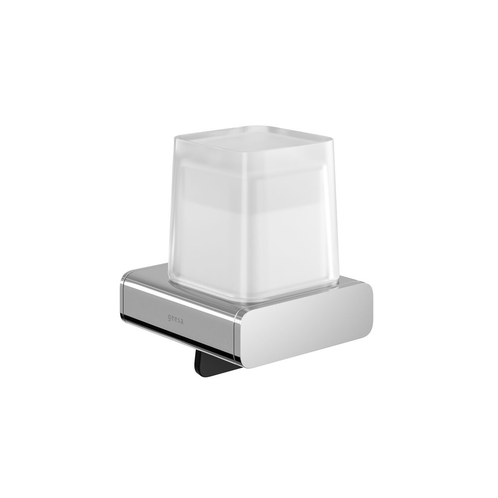 Geesa Shift zeepdispenser chr. 200 ml met gesatineerd glas 919916-02
