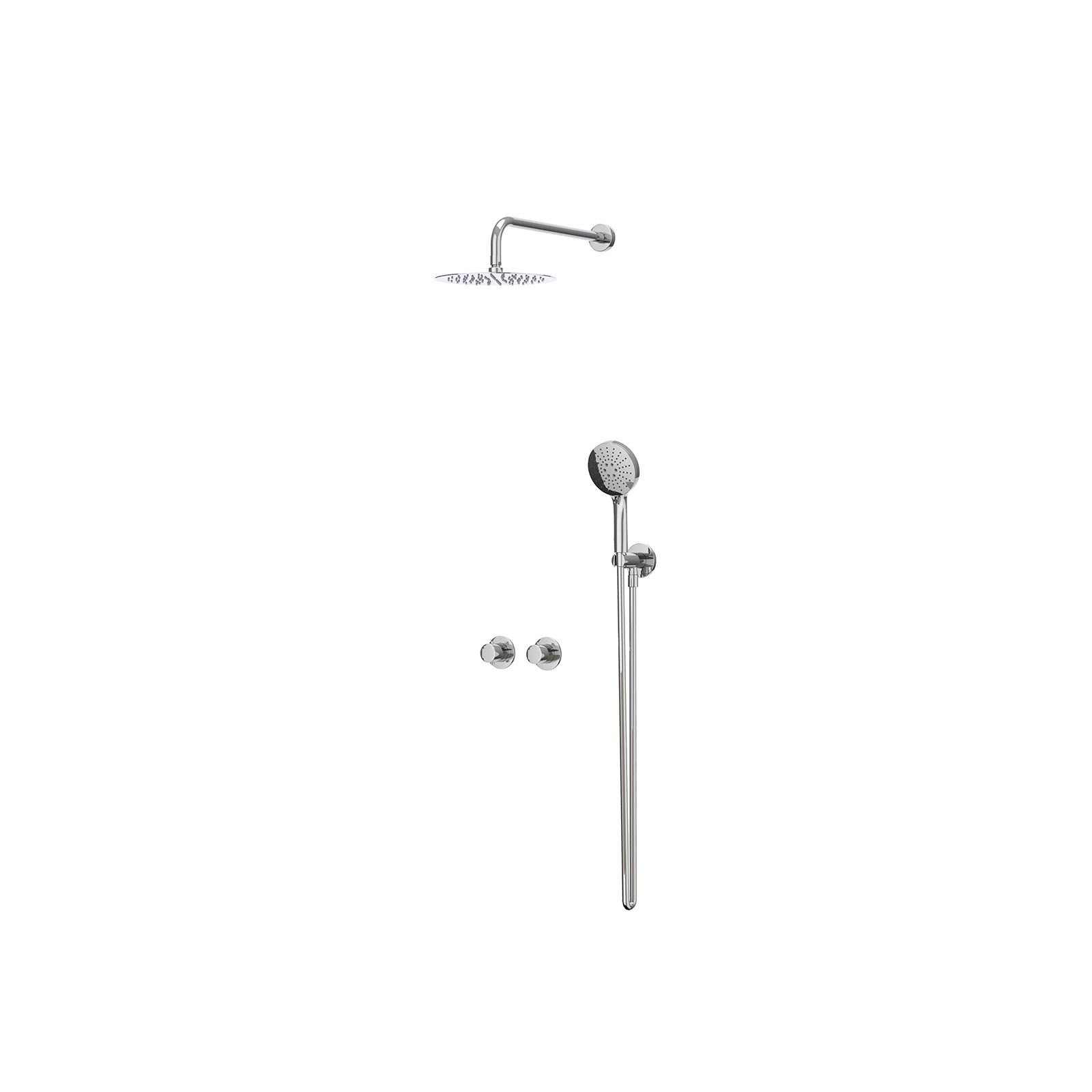 IVY Bond Inbouwset 2-weg  40cm w-arm 25cm sl houder  en 3-st handd CSB3CRBBAA Chroom