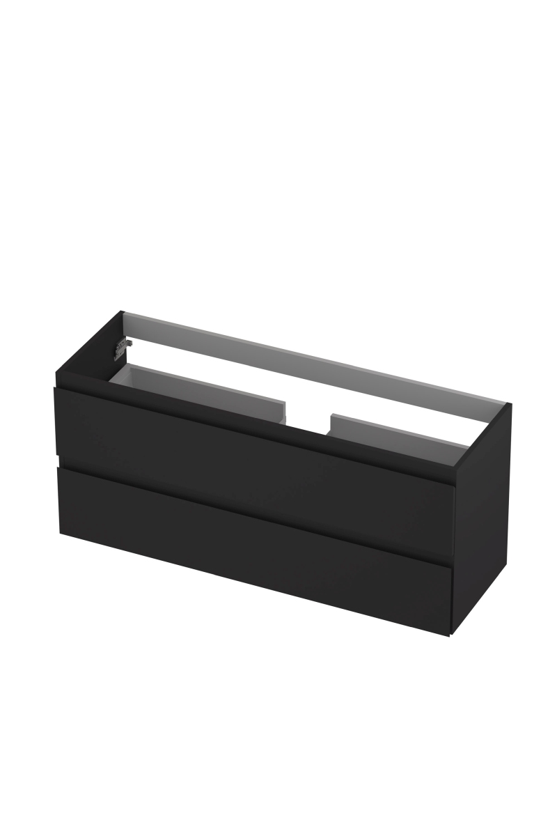INK onderk. 2 laden greepl. gelakt 1241036 Mat zwart H520xB1200xD400