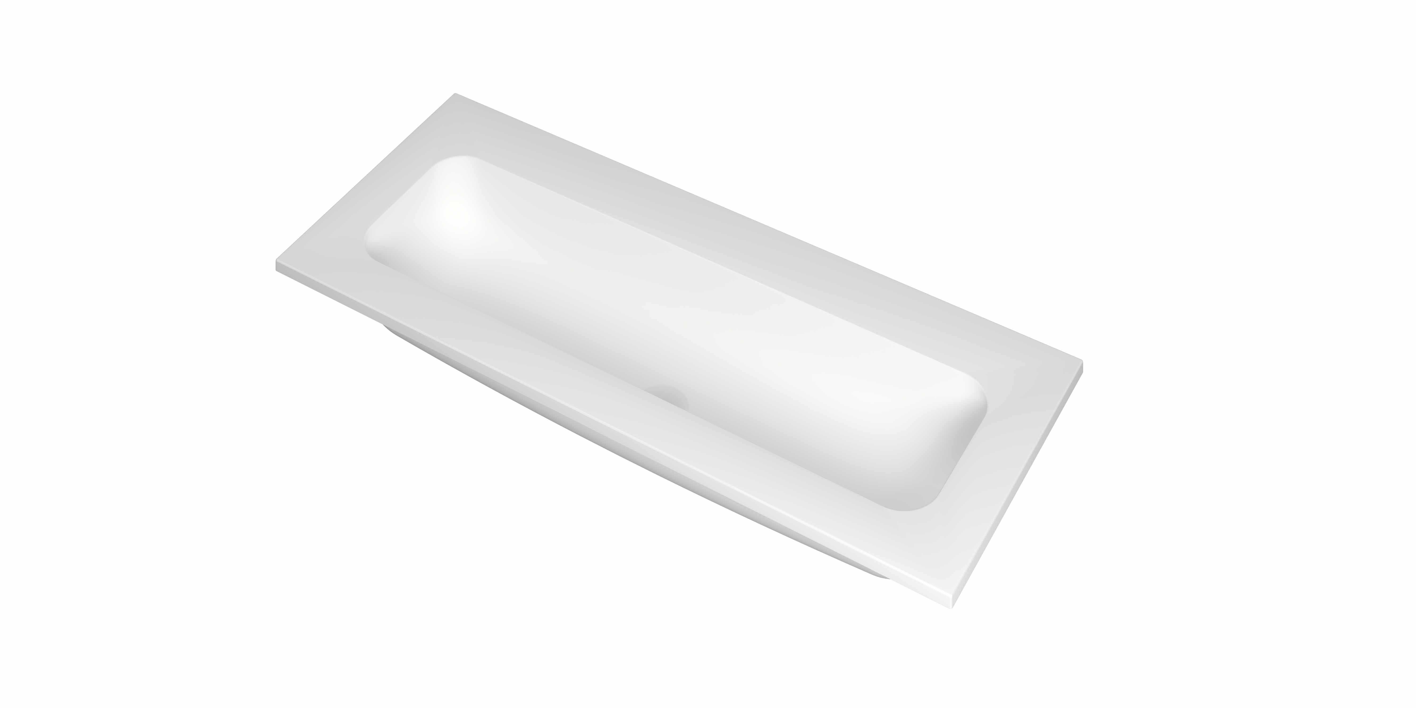 INK Reflekt wast. polystone centraal z. krgt. 3407720 Mat wit 1000x400x15