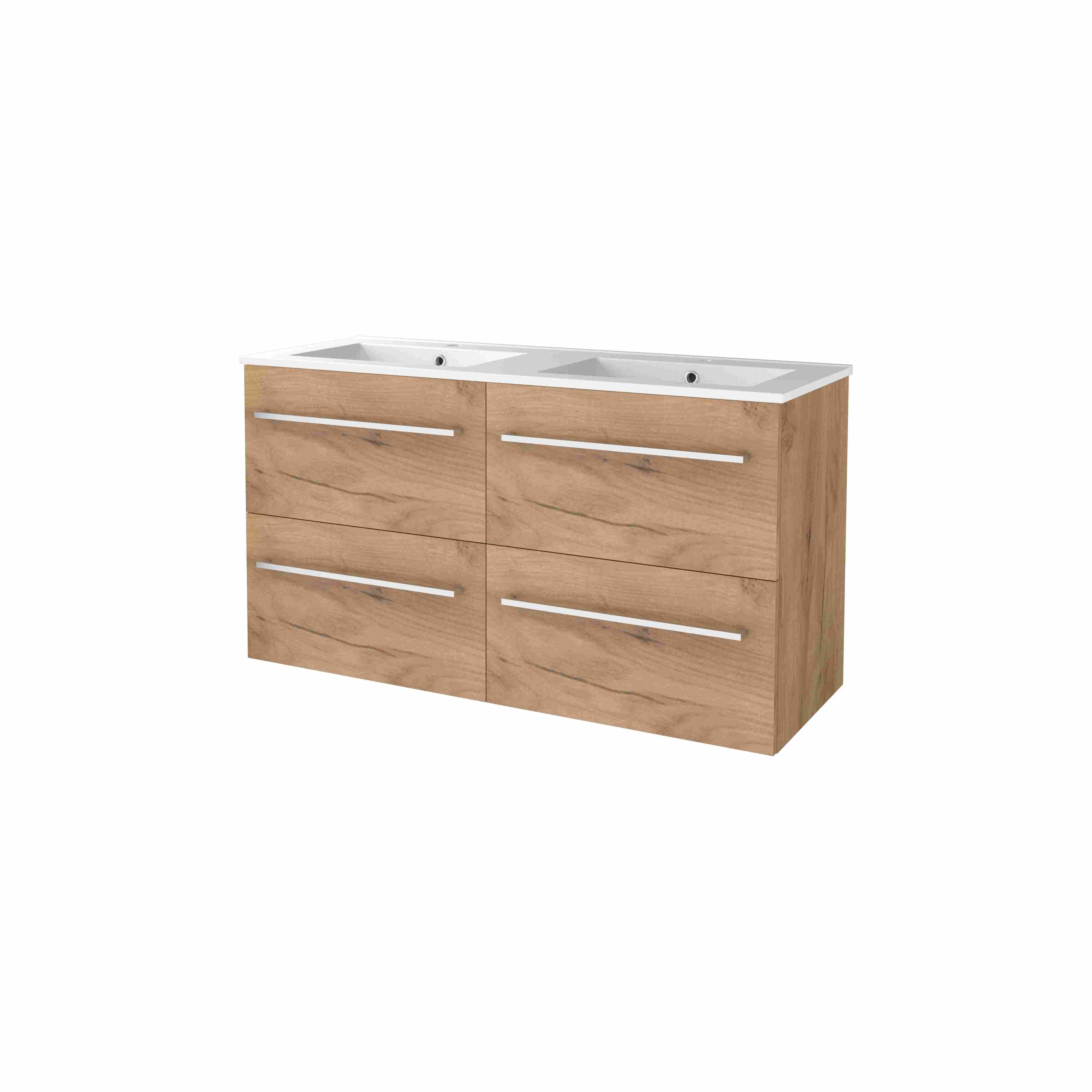 Basic Start 46 set 120x46cm met gr. 4 la keram. wast. 2 krgt S46GR120PWO Whisky Oak
