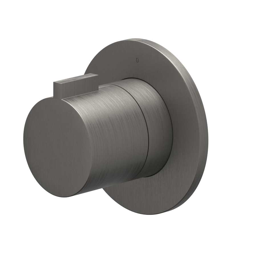 IVY Pact Afbouwdeel inbouw stopkraan symmetry met rond rozet 6202586 gebr. metal black PVD