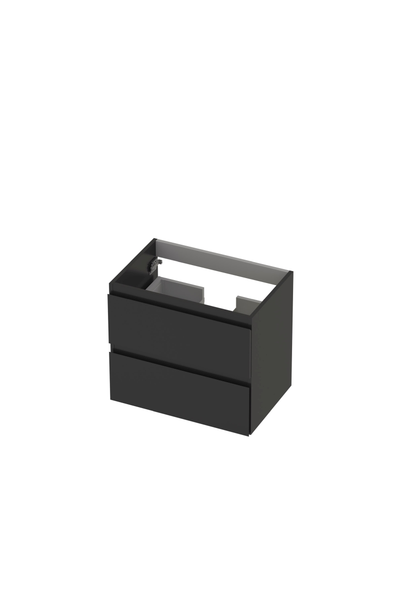INK onderk. 2 laden greepl. gelakt 1241003 Hglans antraciet H520xB600xD400