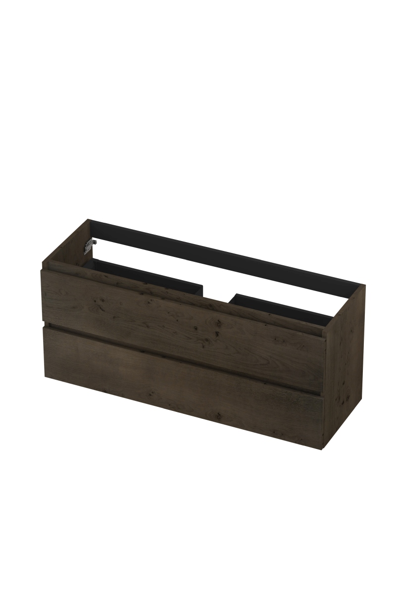 INK Fineer onderkast 2L gr.loos houten keerlijst fineer 1221733 Charcoal H520xB1200xD400