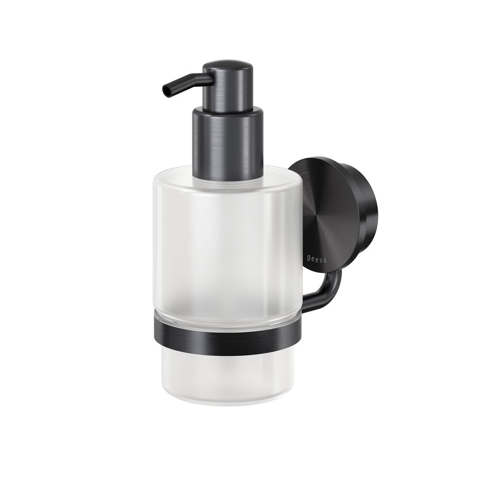Geesa Opal zeepdispenser 200 ml 917216-09 geborsteld zwart metaal