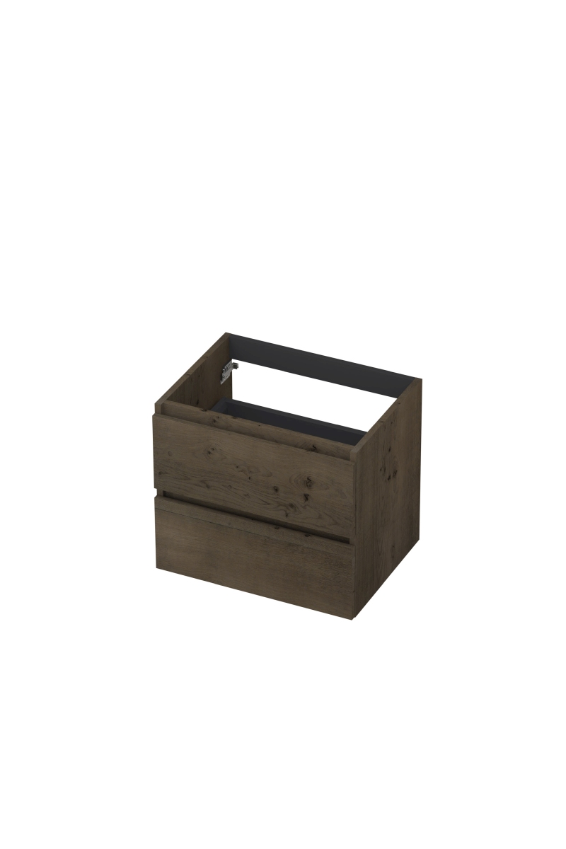 INK Fineer onderkast 2L gr.loos houten keerlijst fineer 1221404 Charcoal H520xB600xD450