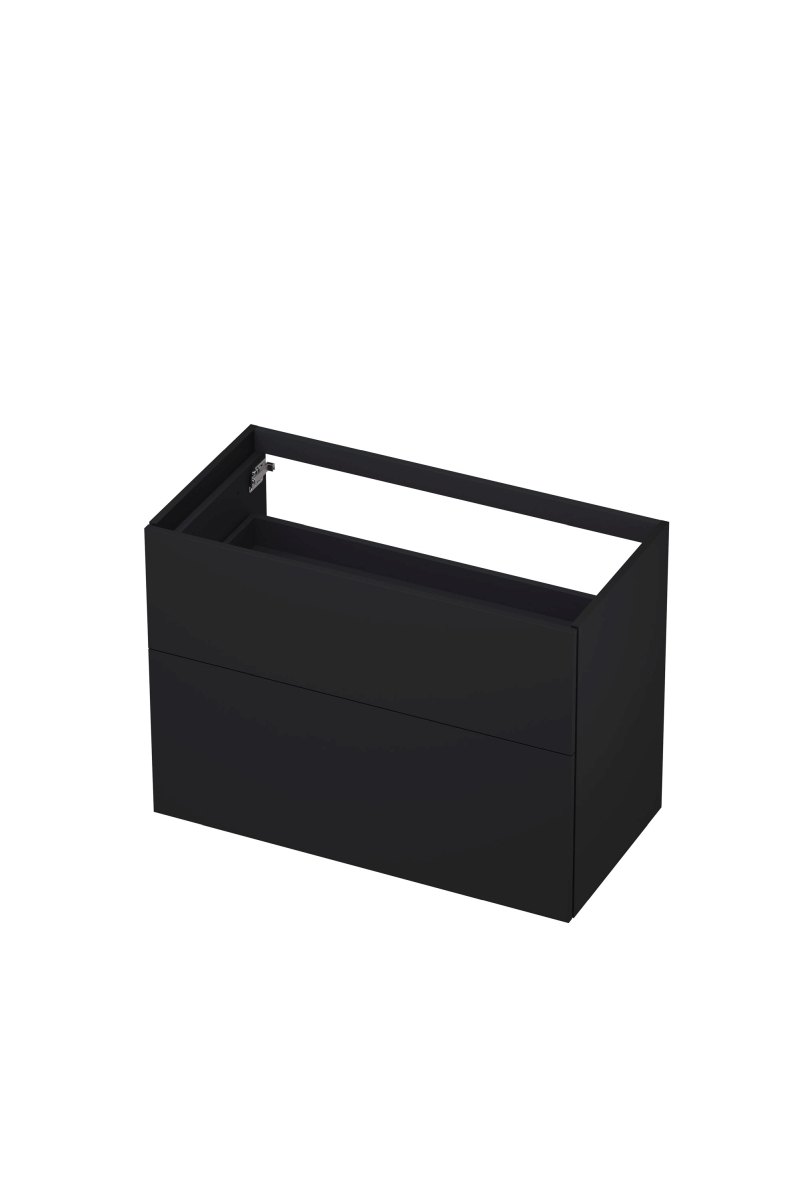 INK onderk. 2 laden push to open 65cm gelakt 1259056 Mat zwart H650xB900xD450