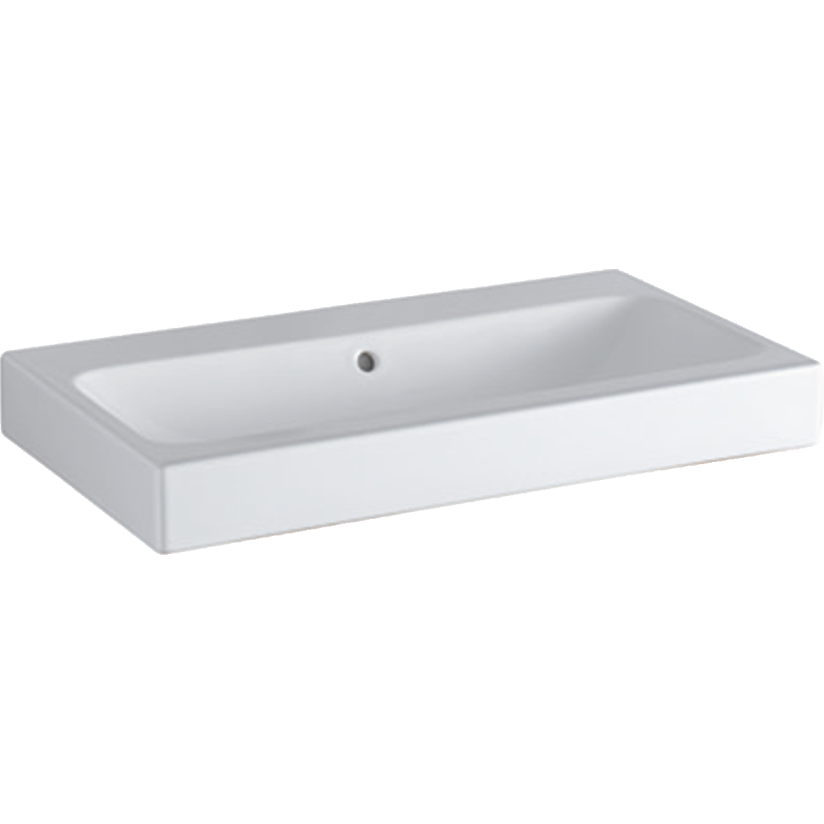 Geberit iCon wastafel 75x48.5cm z.krgt. m.overl. 124078600 Wit KeraTect
