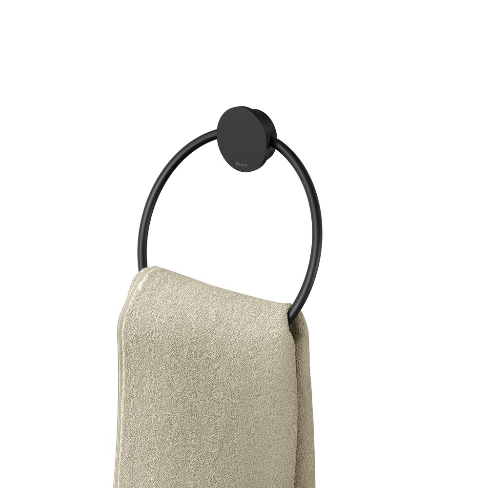 Geesa Opal handdoekring 917204-06 zwart