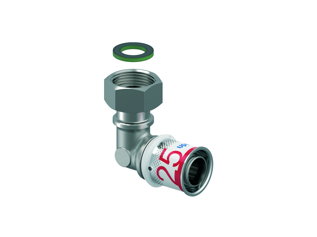 Uponor S-Press Plus pers-schroefverbindingknie 25mm x 3/4  (1070614)