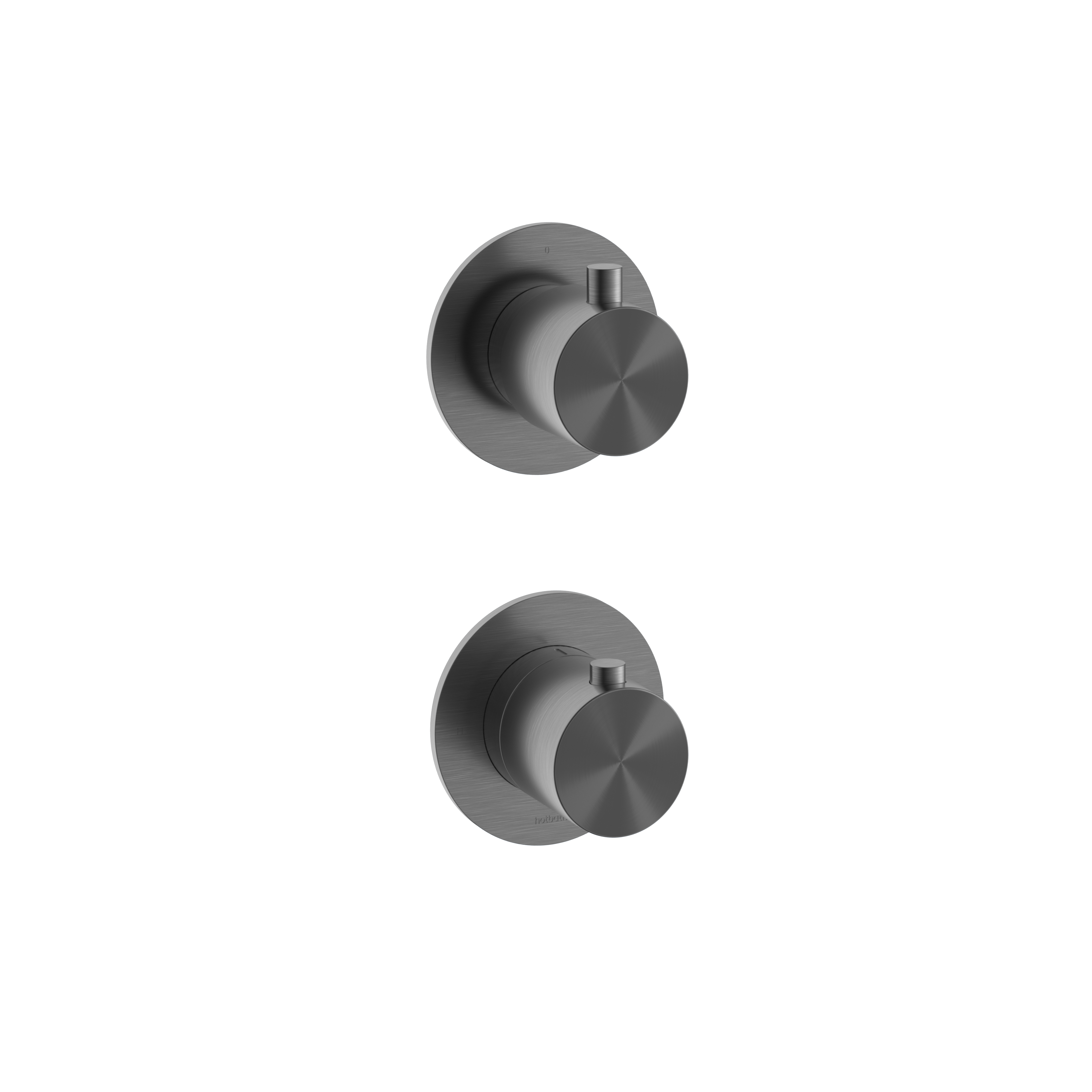 Hotbath Archie afbouwdeel thermostaat met 2-weg stop-omstel AR7009EXTBGP Geborsteld Gunmetal PVD