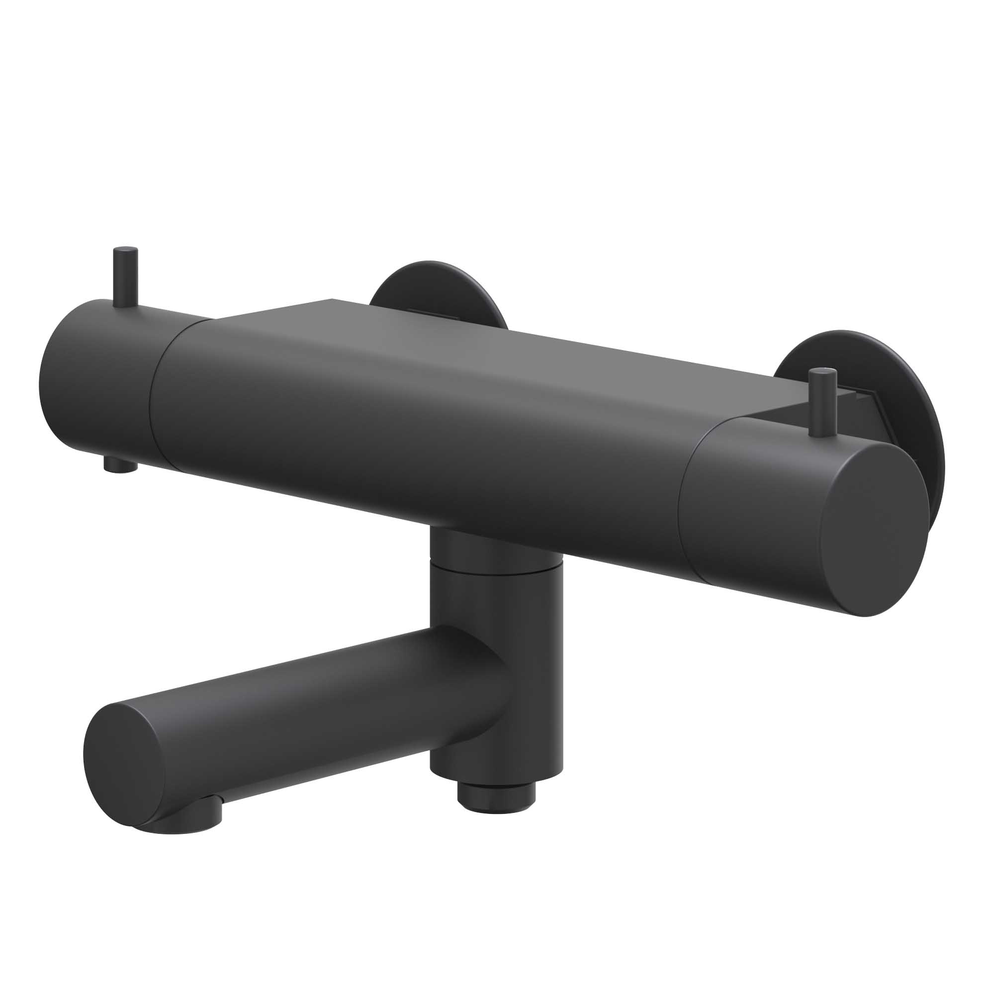 IVY Bond Badtherm.kraan opbouw m/wegdraaibare baduitloop m/omstel 6301002 Mat zwart PED