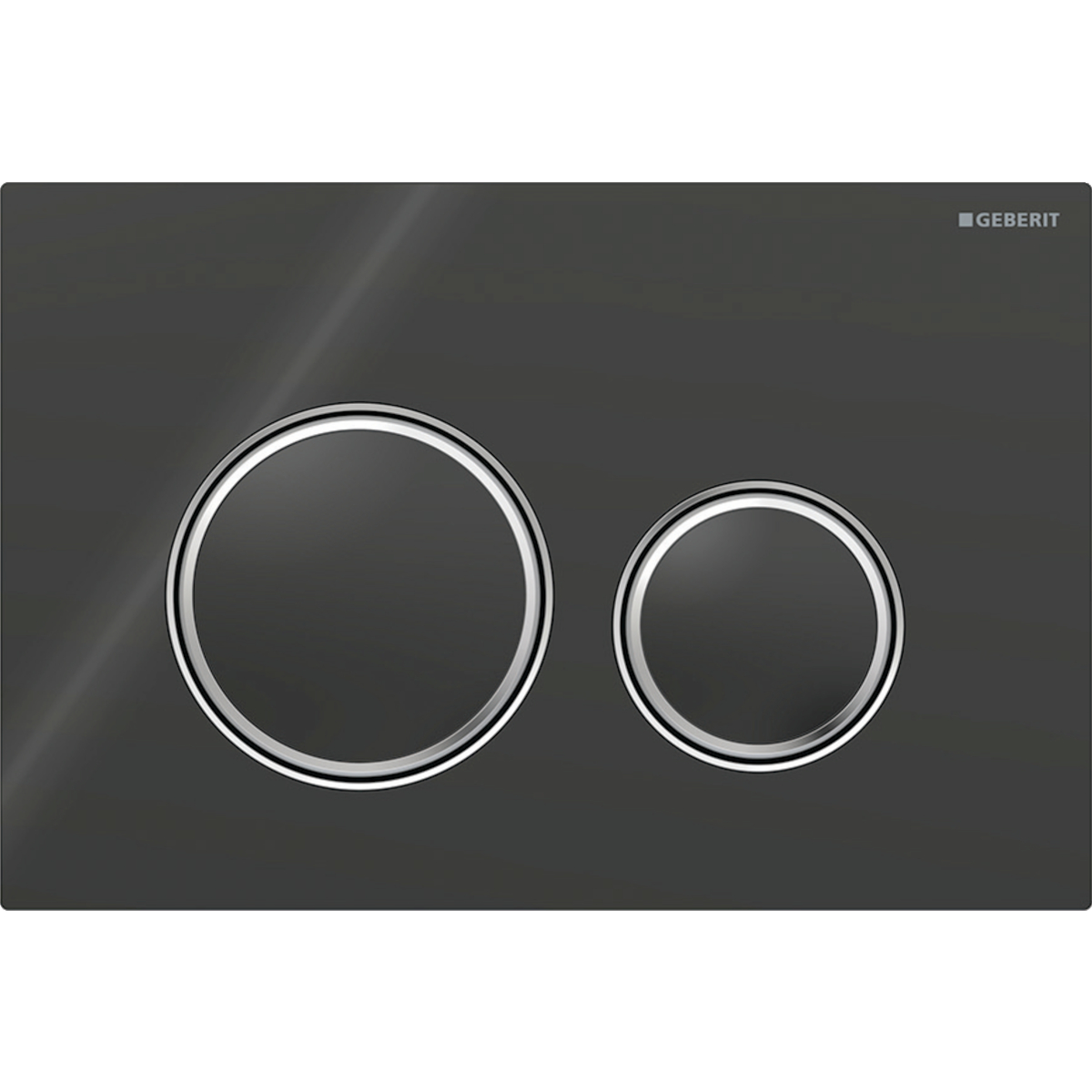 Geberit Sigma50 bedieningsplaat 2- toets round chroom - glas zand 115.884.SJ.1