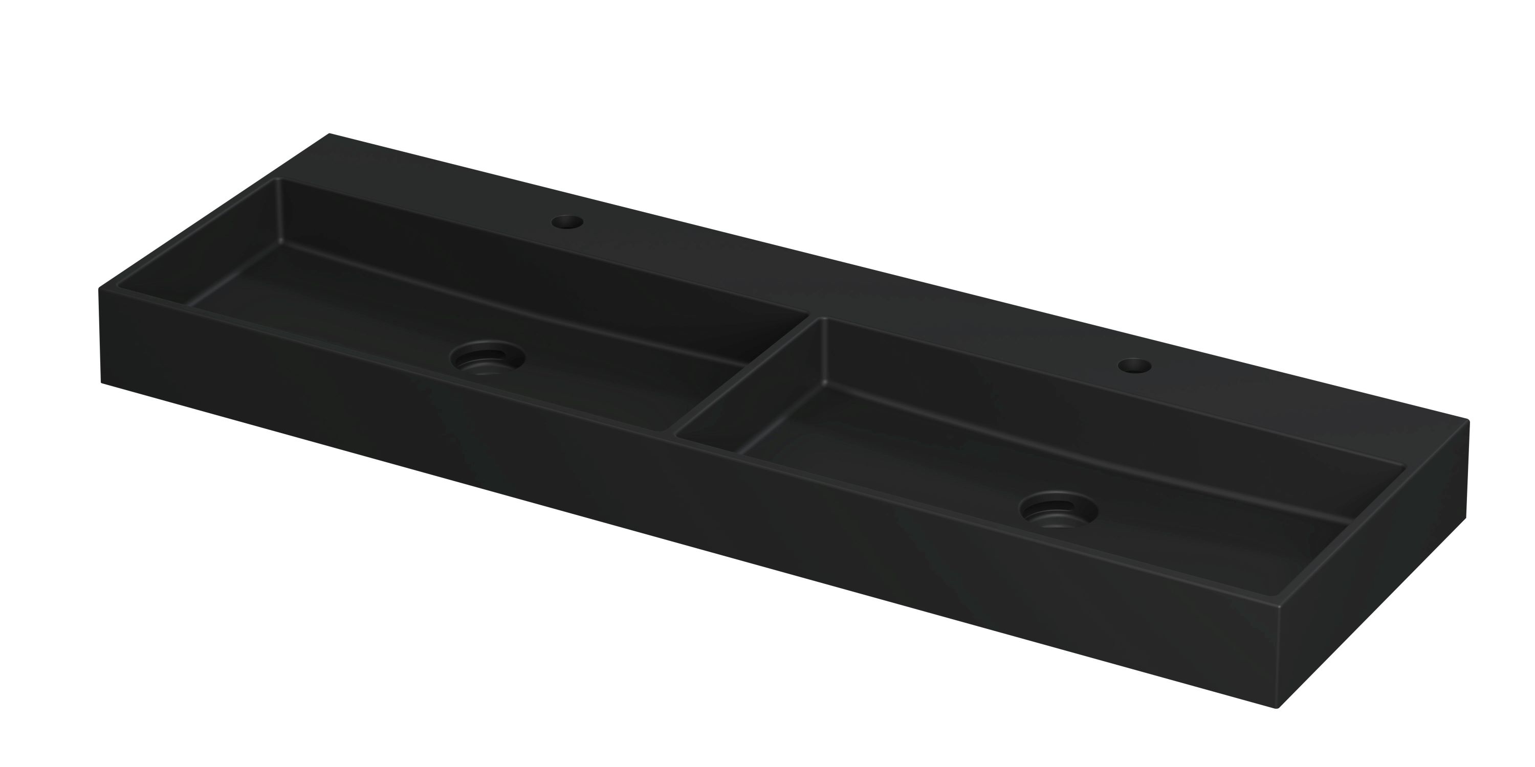 INK United wast. porselein dubbel m. 2 krgt. incl. click plug en verb. overl. 0206154 Mat zwart