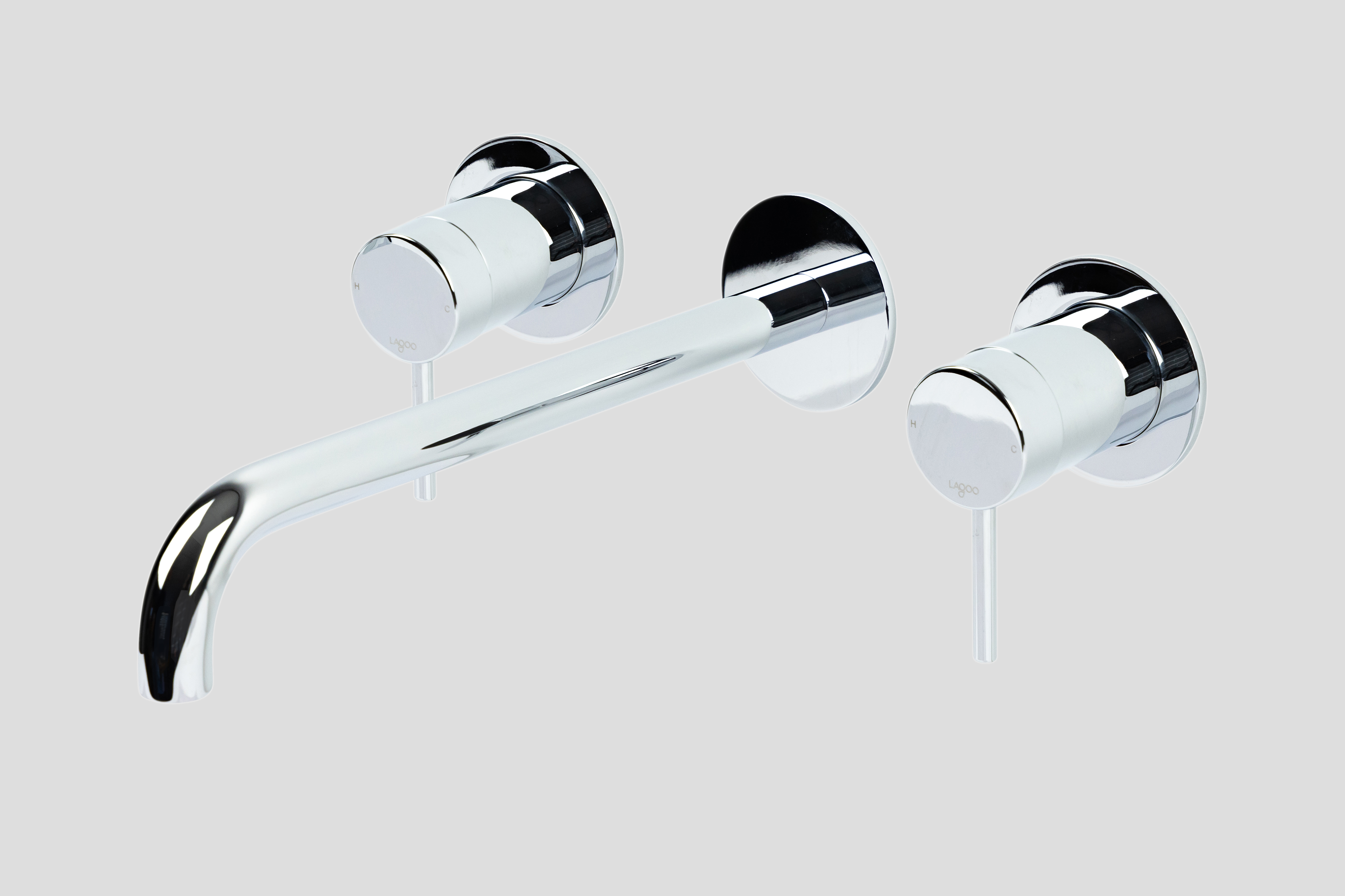 Lagoo Garda inbouw wastafelmengkraan 2 greeps afb.deel met uitloop 26 cm G1204-26CH Chrome