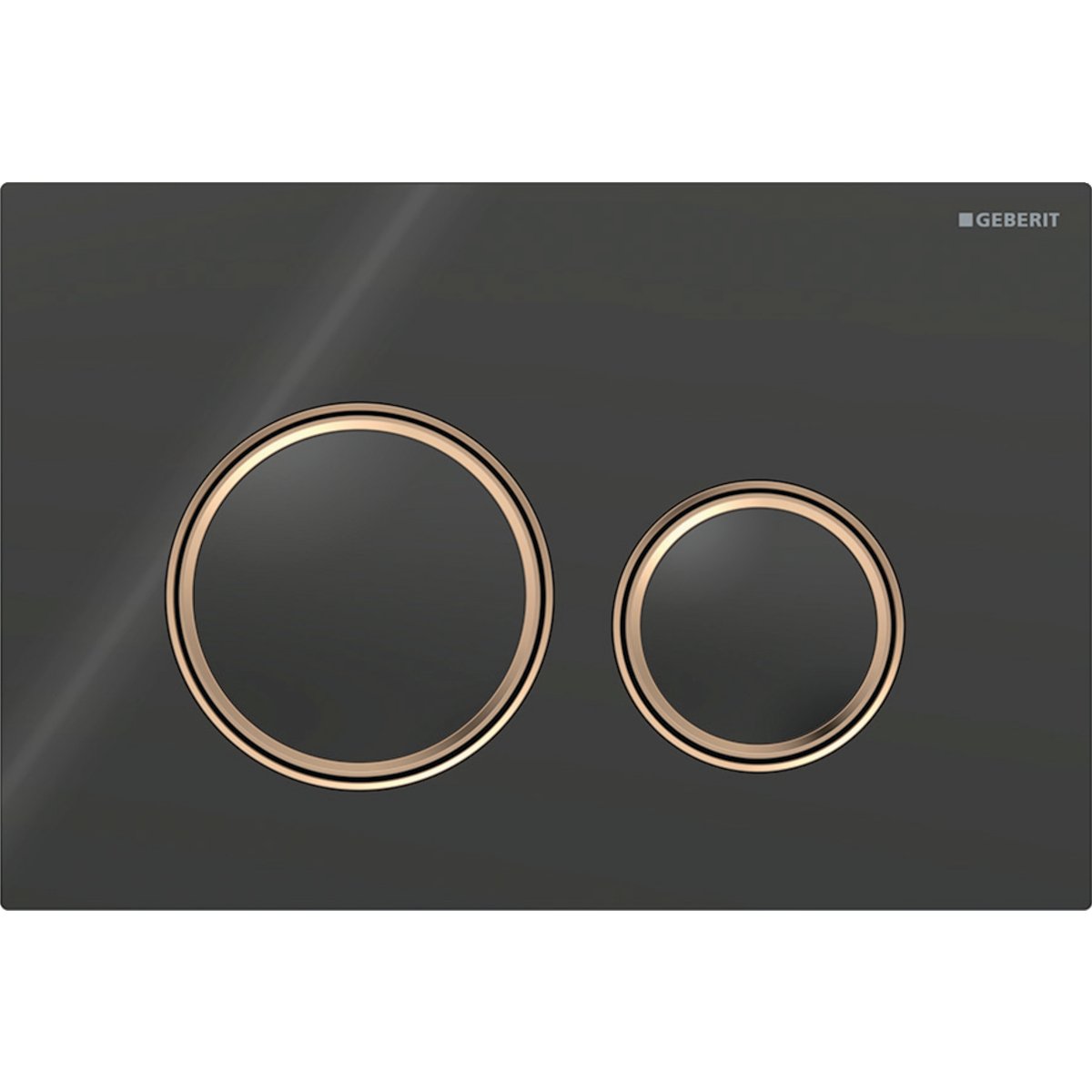 Geberit Sigma50 bedieningsplaat 2- toets round roodgoud - zwart 115.650.SJ.1
