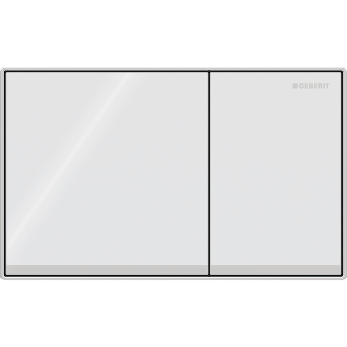 Geberit Sigma60 bedieningsplaat 2- toets square glas wit 115.640.SI.1
