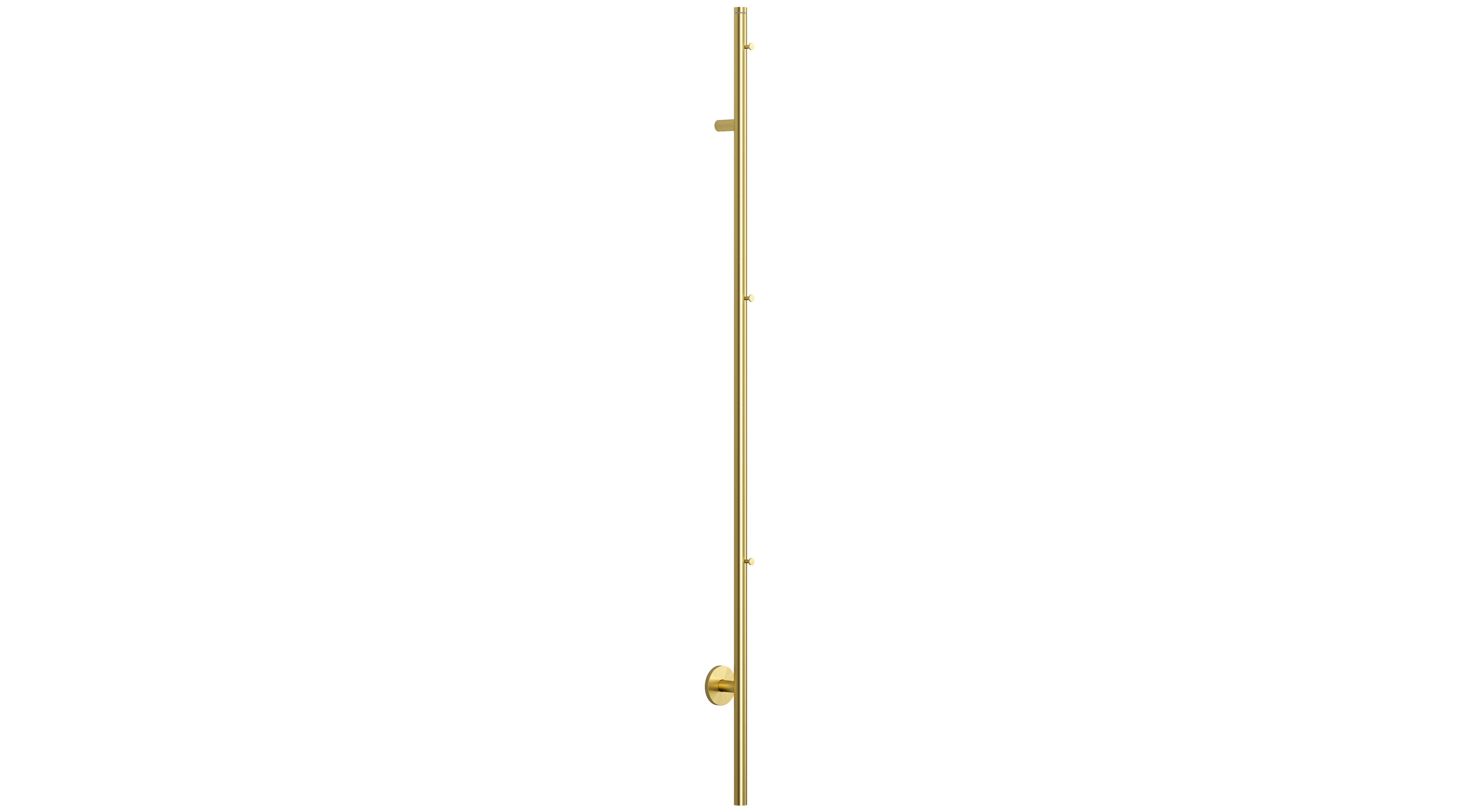 Luca Heat LH12 elektrische handdoekwarmer incl. timer bediening en led ring 170cm LH12BG Geborsteld goud PVD
