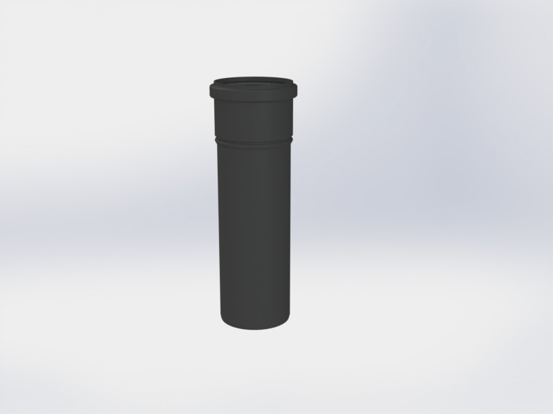 PP Luchttoevoerpijp zwart 080mm L250 252.182 (verpakt 12 st )
