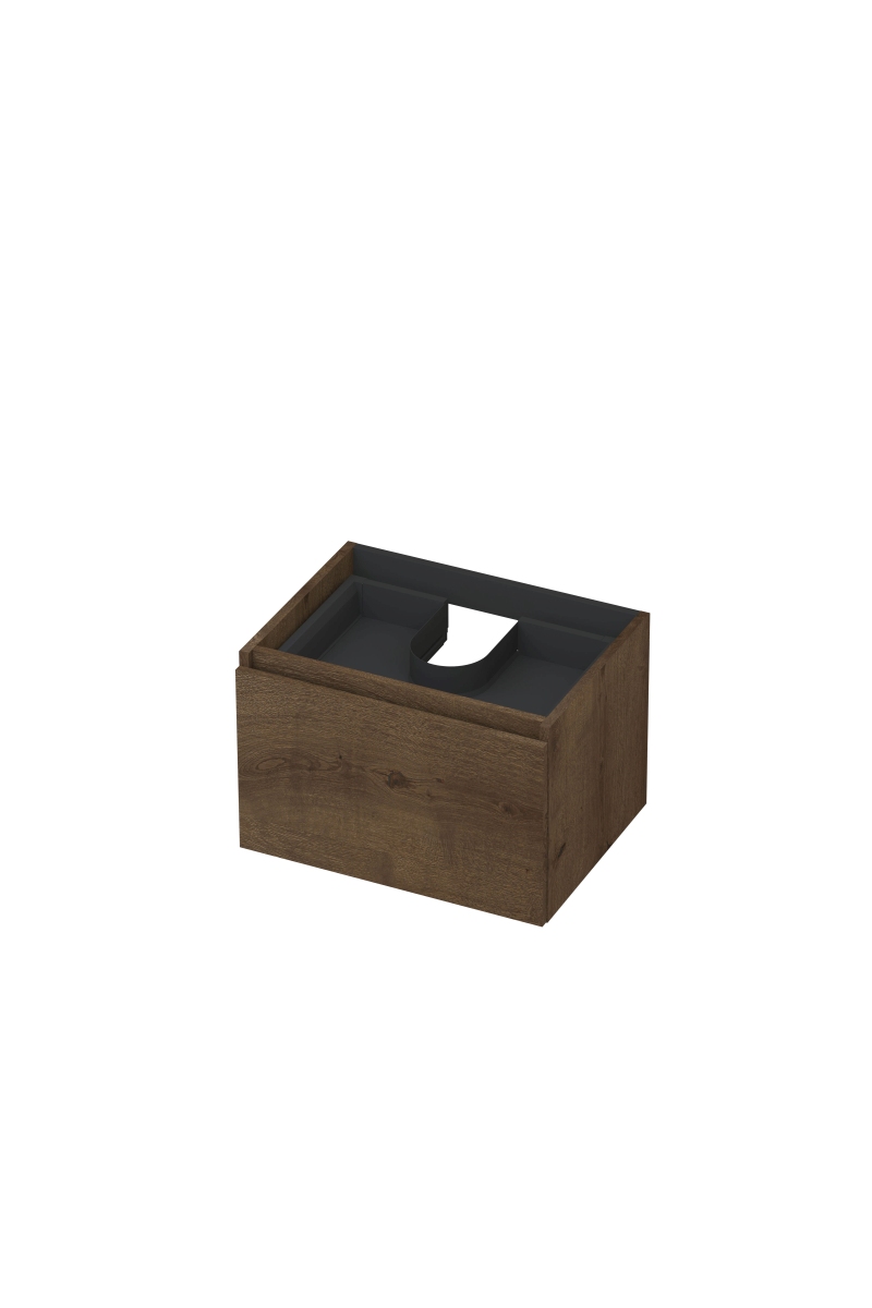 INK Fineer onderkast 1L m. binnenla gr.loos houten keerlijst fineer 1221303 Chocolate H400xB600xD450