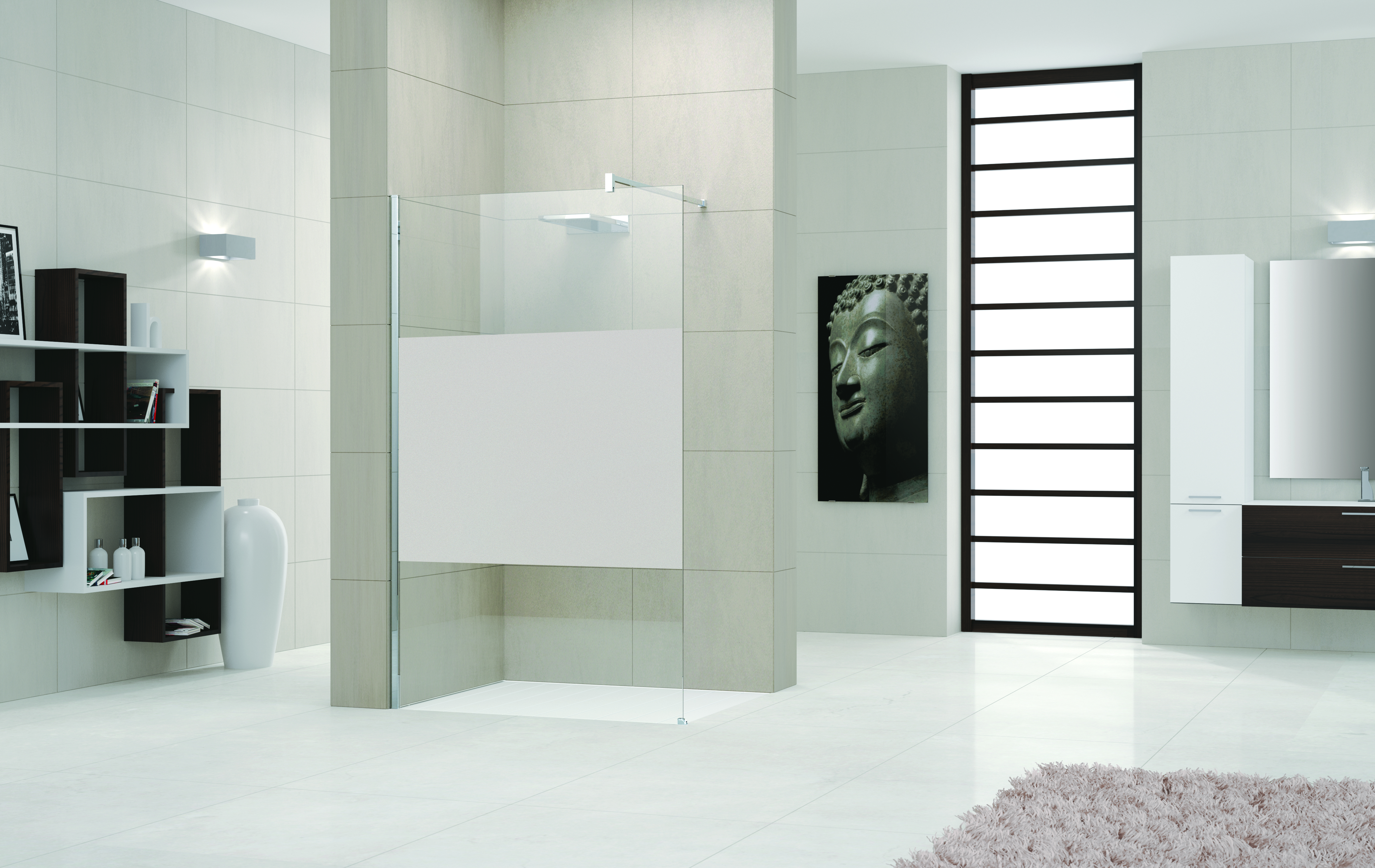 Novellini GIADA H 60 verst. 57-58.5 band satin motief matchroom